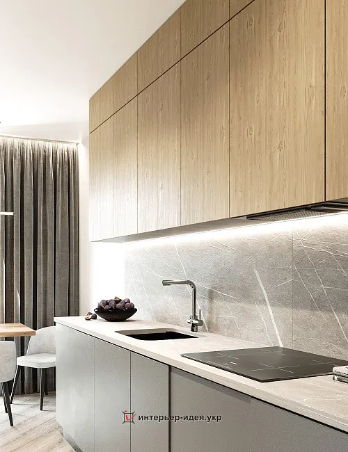 Ефектний та молодіжний дизайн кухні-студії
