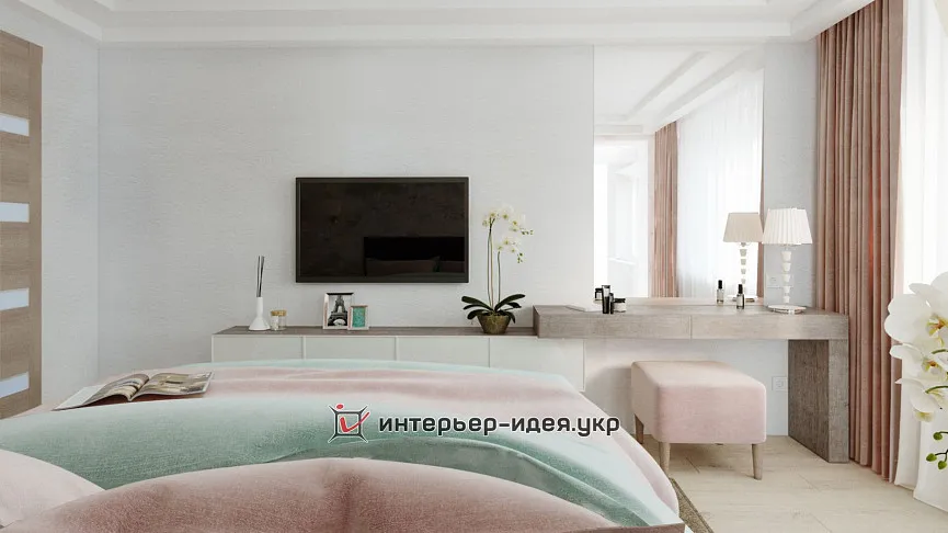 Дизайн спальні з плюшевим текстилем