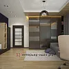 Дизайн гостьової в шоколадно-фіолетовому кольорі