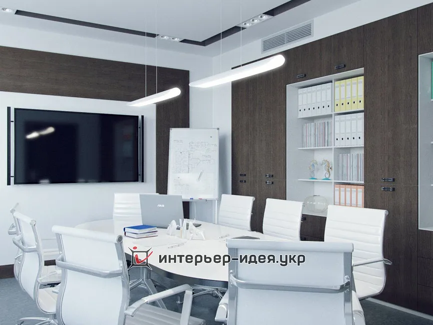 Дизайн переговорної кімнати  Українського центру томотерапії в сучасному стилі