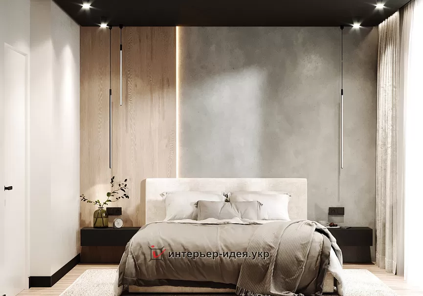 «Black bedroom». Спальня в ЖК &quot;Обрій 3&quot;, м. Львів